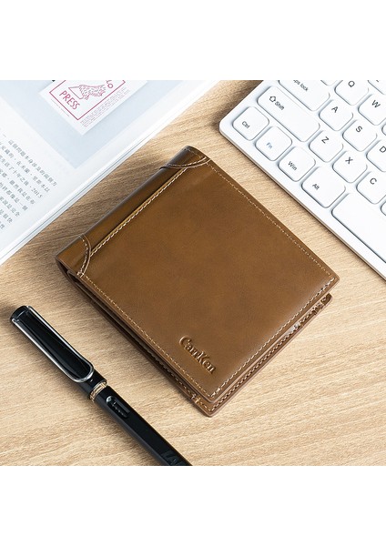 Yeni Cüzdan Erkek Kısa Retro Avrupa ve Amerikan Gençlik Pu Cüzdan Çoklu Kart Bozuk Para Cüzdanı Çok Fonksiyonlu Cüzdan (Yurt Dışından) indirimleri