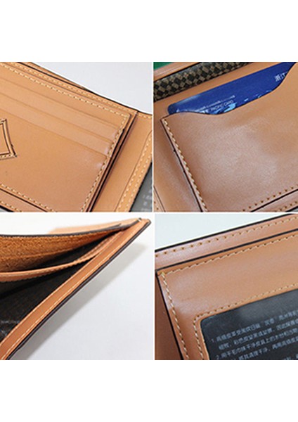 Microgood Erkek Moda Suni Deri Cep Cüzdan Debriyaj Kımlık Kredi Kartı Tutucu Bifold Çanta (Yurt Dışından) fırsatları