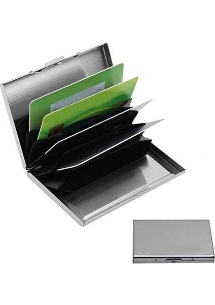 Paslanmaz Çelik Metal Iş Kimliği Kredi Kartı Tutucu Cüzdan Cep Kutusu Kasa (Yurt Dışından) fiyatları