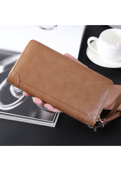 Erkek Uzun Cüzdan 2022 Yeni Kore Versiyonu Çok Fonksiyonlu Fermuarlı Debriyaj Moda Rahat Gençlik Cüzdan (Yurt Dışından) fiyatları