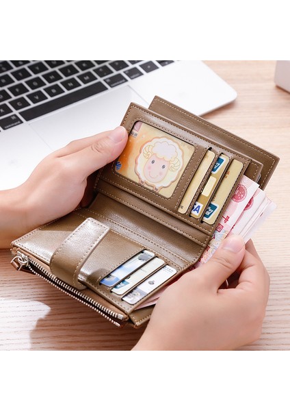 Yeni Erkek Kısa Cüzdan Kore Versiyonu Rahat Moda Toka Cüzdan Kadın Çoklu Kartlı Ehliyet Cüzdanı (Yurt Dışından) fiyatları