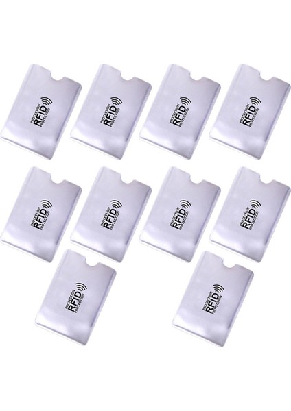 10 Adet Taşınabilir Anti-Tarama Kredi Rfıd Kart Koruyucu Anti-Manyetik Tutucu Çanta (Yurt Dışından)