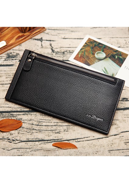 Yeni Erkek Uzun Cüzdan Çok Fonksiyonlu Gençlik Öğrenci Çift Fermuarlı Moda Lychee Desen Kart Sahibinin Fabrika Doğrudan Satış (Yurt Dışından) modelleri