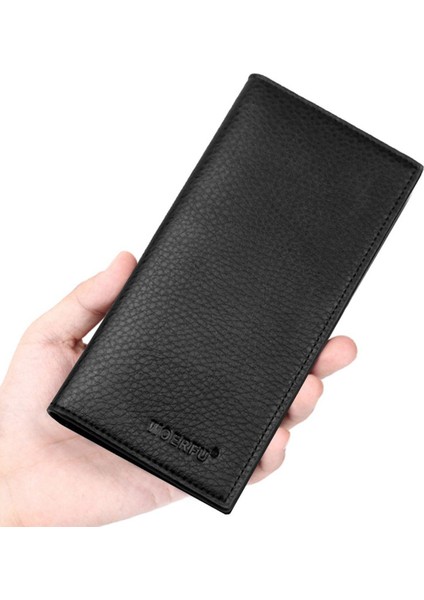 Ince Cüzdan Erkek Uzun Cüzdan Modaya Uygun Iş Kişiliğinin Kore Versiyonu Gündelik Cüzdan Elde Tutulan Erkek Cüzdanı Çok Fonksiyonlu (Yurt Dışından)