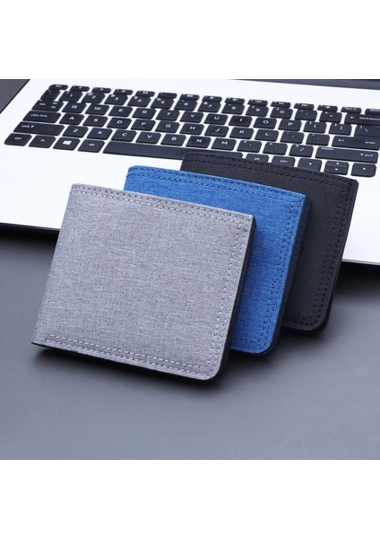 Moda Erkek 2020 Kısa Cüzdan, Yatay Ultra-Ince Cüzdan, Taşınabilir Çok Fonksiyonlu Sıcak Satış, Kimlik Kartı Tutucu Siyah Gri (Yurt Dışından) fiyatları