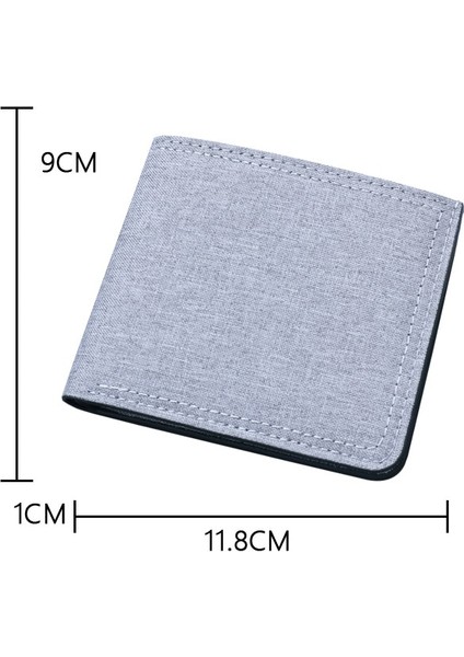 Moda Erkek 2020 Kısa Cüzdan, Yatay Ultra-Ince Cüzdan, Taşınabilir Çok Fonksiyonlu Sıcak Satış, Kimlik Kartı Tutucu Siyah Gri (Yurt Dışından) modelleri