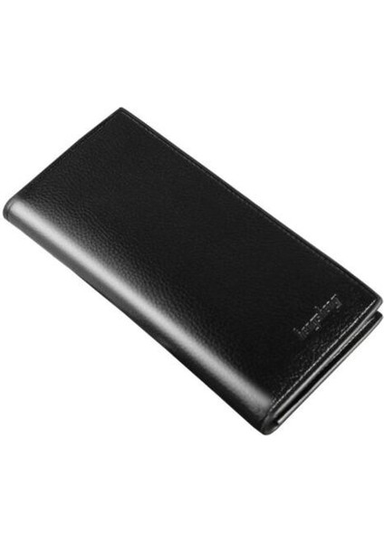Lüks Yeni Erkek Kadın Bifold Uzun Cüzdan Moda Deri Düz Renk Çanta Unisex Para Çantası Erkek Kart Tutucu (Yurt Dışından)