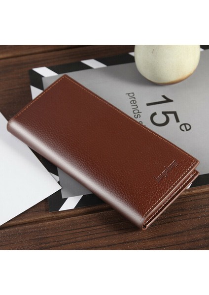 Lüks Yeni Erkek Kadın Bifold Uzun Cüzdan Moda Deri Düz Renk Çanta Unisex Para Çantası Erkek Kart Tutucu (Yurt Dışından) modelleri