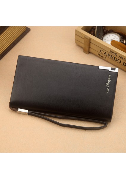 Iş Erkek El Çantası Büyük Kapasiteli Moda Gençlik Düz Renk Uzun Cüzdan Cep Telefonu Çantası Nokta Tek Parça (Yurt Dışından) indirimleri