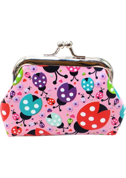 Renkli Çocuk Suni Deri Uğur Böceği Mini Cüzdan Para Cüzdanı Nakit Kart Sahibi (Yurt Dışından) fiyatları