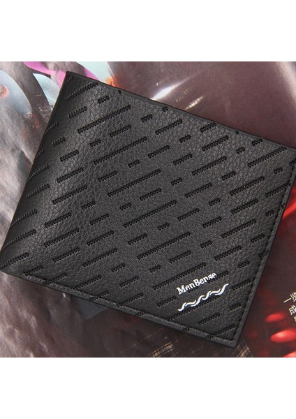 Yfashion Erkekler Bifold Kısa Cüzdan Pu Deri Çok Fonksiyonlu Büyük Kapasiteli Iş Cüzdan Bozuk Para Cüzdanı Boys Için Renk (Yurt Dışından)