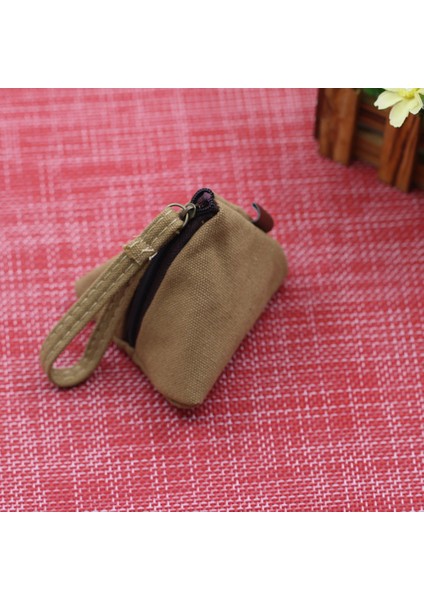 Microgood Unisex Kanvas Küçük Mini Üçgen Cüzdan Bozuk Para Çantaları Debriyaj Para Çantaları Askı ile (Yurt Dışından)