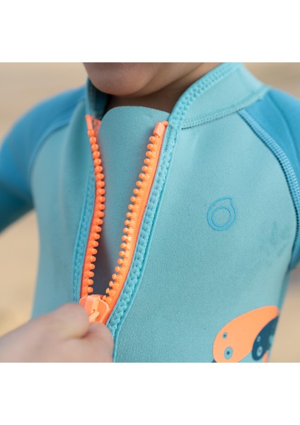 Subea Çocuk Neopren Shorty - 2 mm - Turkuaz fiyatları