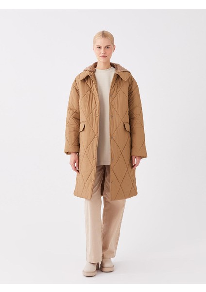 Lcw Modest Kapüşonlu Kapitone Oversize Kadın Mont fiyatları