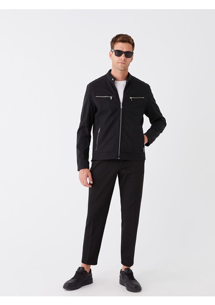 Lcw Vision Slim Fit Biker Yaka Erkek Deri Görünümlü Mont modelleri