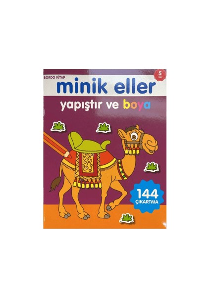Minik Eller Yapıştır ve Boya - Bordo Kitap