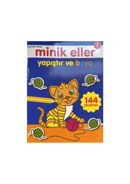 Minik Eller Yapıştır ve Boya - Lacivert Kitap