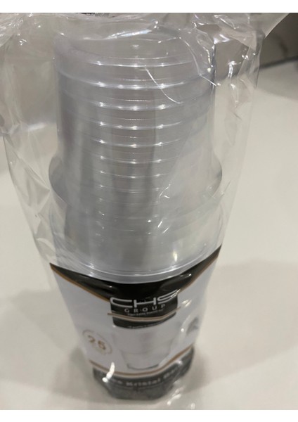 Plasti̇k Kri̇stal Bardak Sert 25Lİ