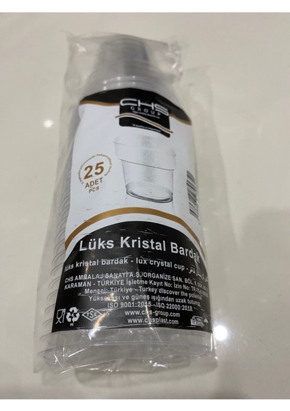 Plasti̇k Kri̇stal Bardak Sert 25Lİ fiyatları