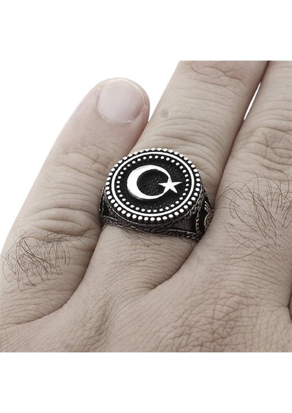 Erkek Yüzük Gümüş 925 Ay Yıldız fiyatları