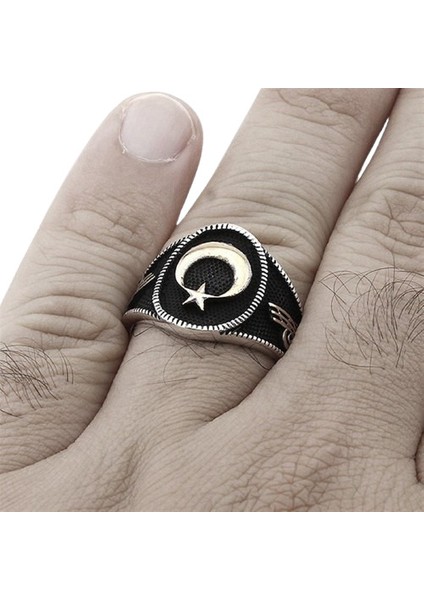 Erkek Yüzük Gümüş 925 Ay Yıldız fiyatları