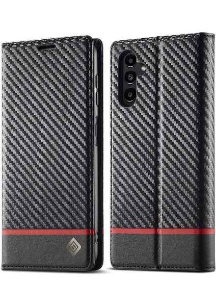 Samsung Galaxy A35 5g Deri Manyetik Karbon Telefon Kılıfı (Yurt Dışından)