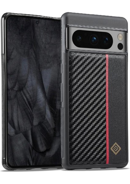 Kırmızı Dikey Çizgili Google Pixel 8pro Alüminyum Metal Logo Telefon Kılıfı (Yurt Dışından)
