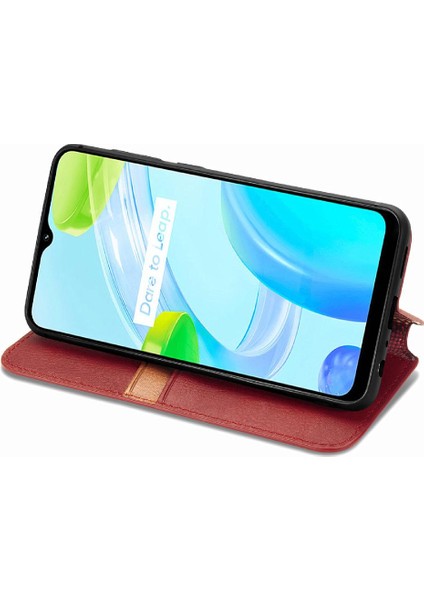 Oppo Realme C30 Deri Telefon Kılıfı (Yurt Dışından) fırsatları