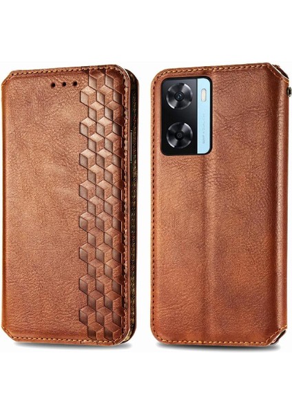Oppo A57S Deri Çevirin Fonksiyonu Telefon Kılıfı (Yurt Dışından)
