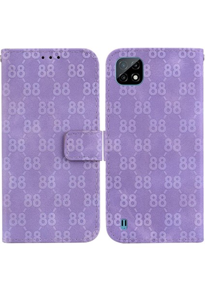 Realme C20/C11 2021 Pu Deri 8 Telefon Kılıfı (Yurt Dışından)