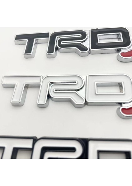 Toyota Trd Sports Yazısı Çamurluk Bagaj Yazı Beyaz Kırmızı Gümüş Gölgeli Metal 3D Krom Kaliteli indirimleri