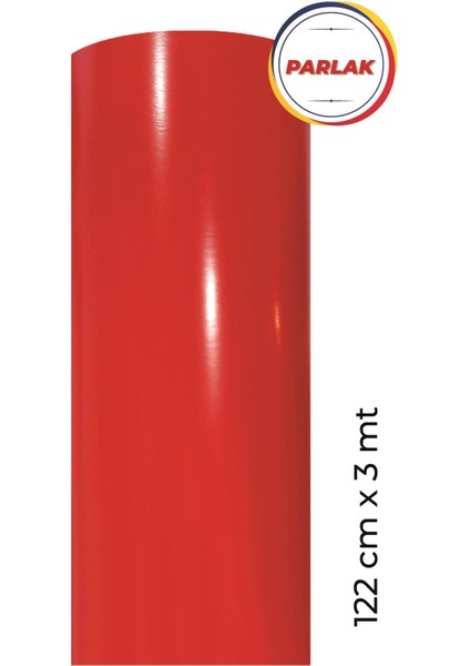 Parlak Kırmızı Yapışkanlı Folyo 122 cm x 3 Metre