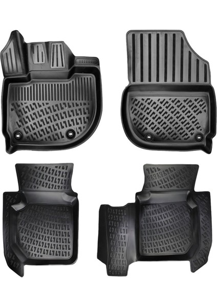 Honda Hrv 3D Havuzlu Paspas 2022 Sonrası Kasaya Uyumlu Siyah 4 Parça Set
