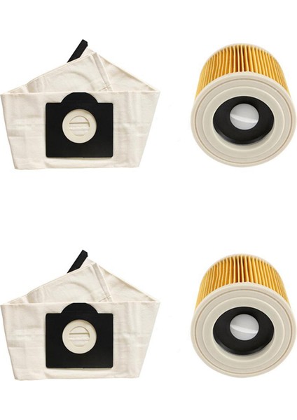 Hoover Yedek Parçaları,2x Hepa Filtre ve Yıkanabilir Toz Torbaları Karcher Wd3 Mv3 WD3200 SE4001 A2299 A2204 A2656 Elektrikli Süpürge Parçaları Aksesuarları (Yurt Dışından)