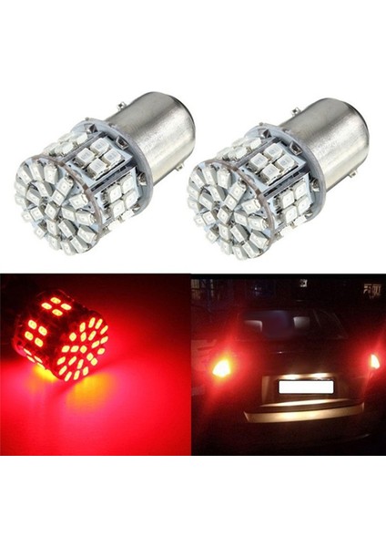kırmızı 1157 BAY15D 50SMD 1206 6000K 5W 12V LED Işık Araba Kuyruk Durdurma (Yurt Dışından)