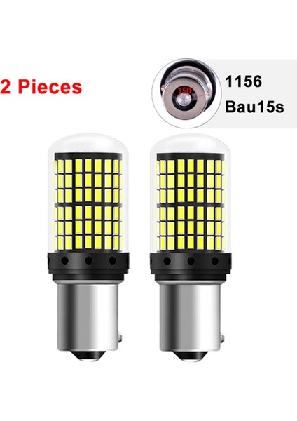 2pcs BAU15S BA15S 7443 LED Ampul Araba Dönüş Fren Lambaları 6000K Beyaz 1 (Yurt Dışından) modelleri
