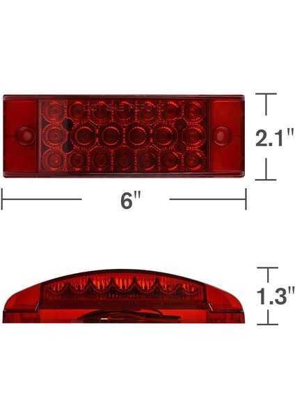 evrensel 12-24V Strobe Işıklar 21LED Römork Yan Sinyalleri Kırmızı (Yurt Dışından) fırsatları