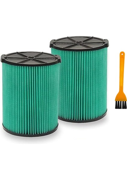 Hoover Yedek Parçaları,2 Adet Yedek Filtre Ridgid VF6000 Elektrikli Süpürge Parçaları Vakum Yüksek Verimli Hava Filtresi ile 1 Adet Fırça (Yurt Dışından)