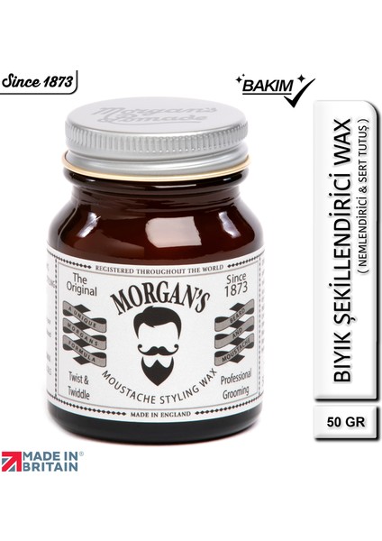 Morgan's Pomade Moustache Styling Wax - Sert Tutuşlu Bıyık Şekillendirme Wax 50gr