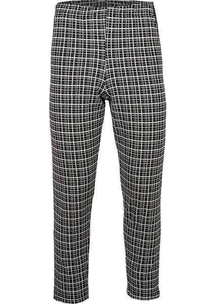 Erkek Yüksek Kalite Iki Iplik Pamuklu Cepli Rahat Ekose Tek Alt