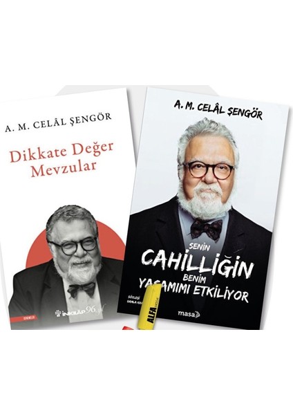 Senin Cahilliğin Benim Yaşamımı + Dikkate Değer Mevzular (Celal Şengör) 2 Kitap Set Yeni + Kalem