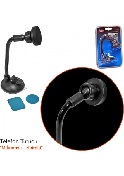 Telefon Tutucu Mıknatıslı Spiralli Vantuzlu BR5901005