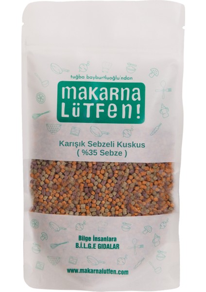 Makarna Lütfen Karışık Sebzeli Kuskus (%35 Sebze-250 gram)