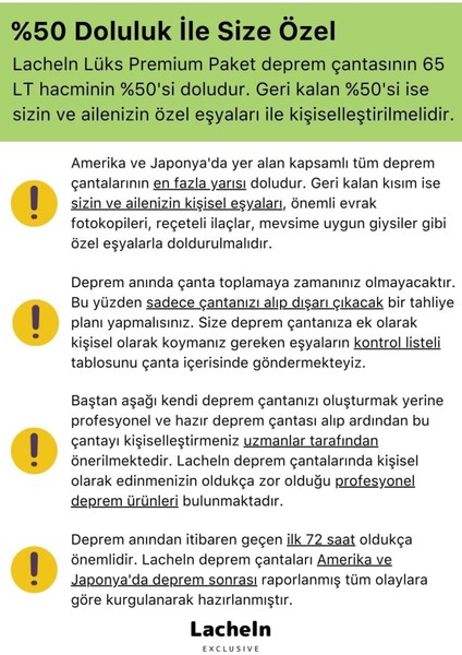 Orijinal Lüks Premium Solar Paket Tam Kapsamlı Hazır Deprem Çantası Ilk Yardım Acil Durum Yaşam Kit