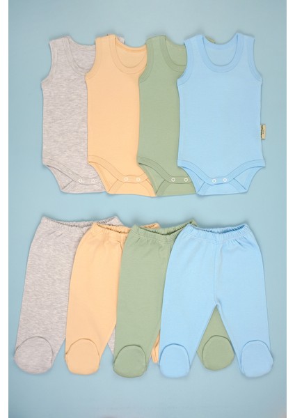 Pamuklu Yumuşak Kız - Erkek Bebek Patikli 4/'Lü Takım