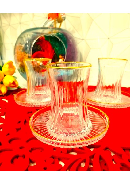 Elysia Gold Paşabahçe Çay Seti 12 Parça