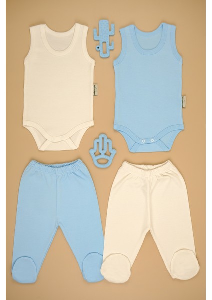 Pamuklu Yumuşak Kız - Erkek Bebek Patikli 2/'li Takım