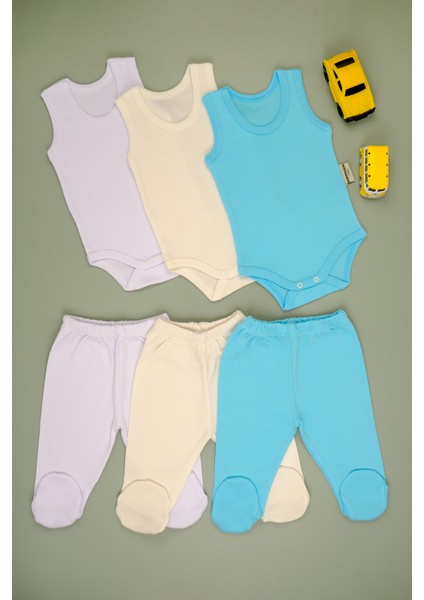 Pamuklu Yumuşak Kız - Erkek Bebek Patikli 3/'Lü Takım