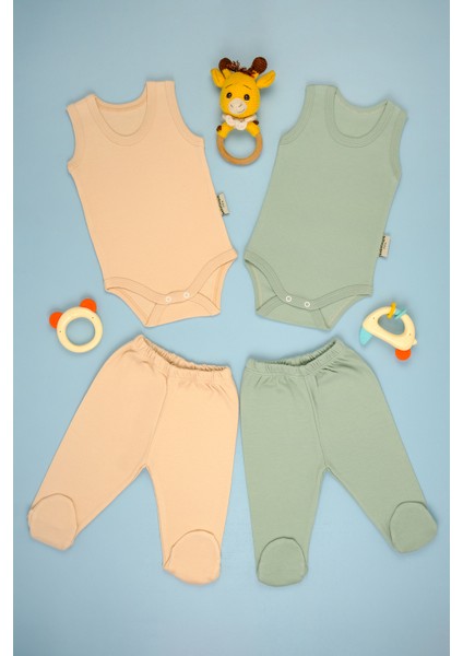 Pamuklu Yumuşak Kız - Erkek Bebek Patikli 2/'Li Takım