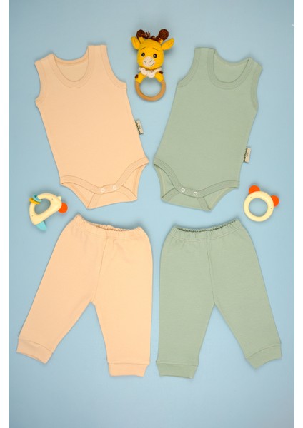 Pamuklu Yumuşak Kız - Erkek Bebek 2/'Li Takım